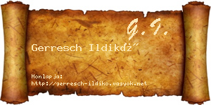 Gerresch Ildikó névjegykártya